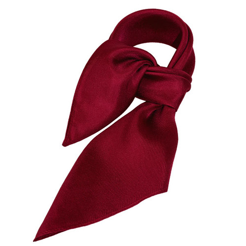 Foulard soie rouge cerise - carré (1)