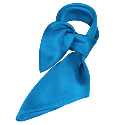 Foulard soie bleu vif - carré (1)