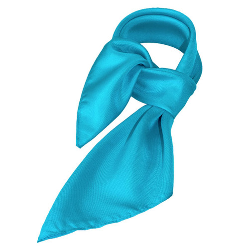 Foulard soie turquoise - carré (1)