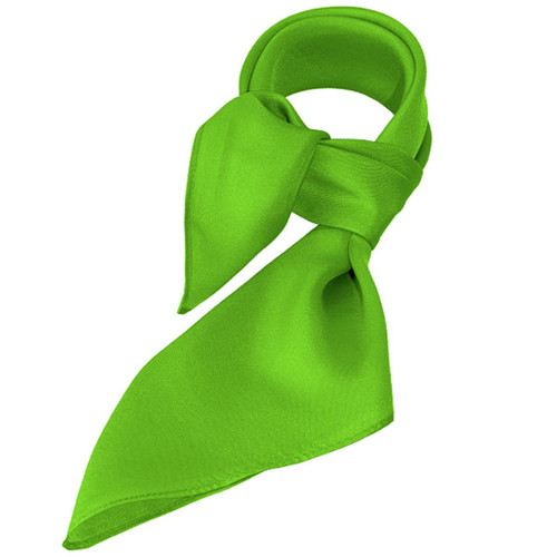 Foulard soie vert pomme carré (1)