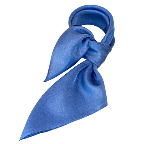 Foulard soie bleu - carré (1)