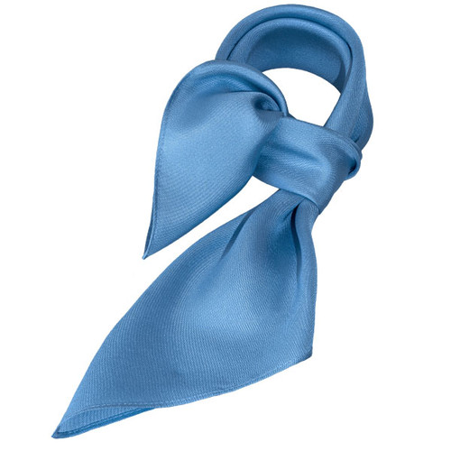 Foulard soie bleu clair - carré (1)