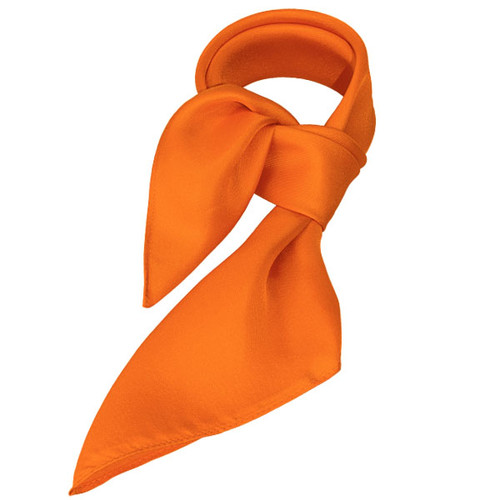 Foulard soie orange - carré (1)