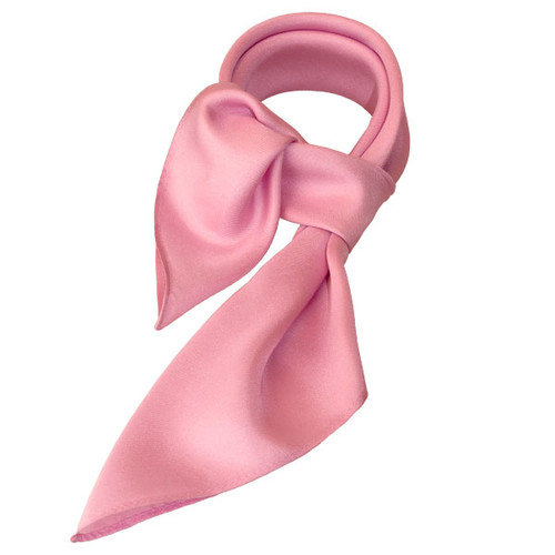 Foulard soie rose clair - carré (1)