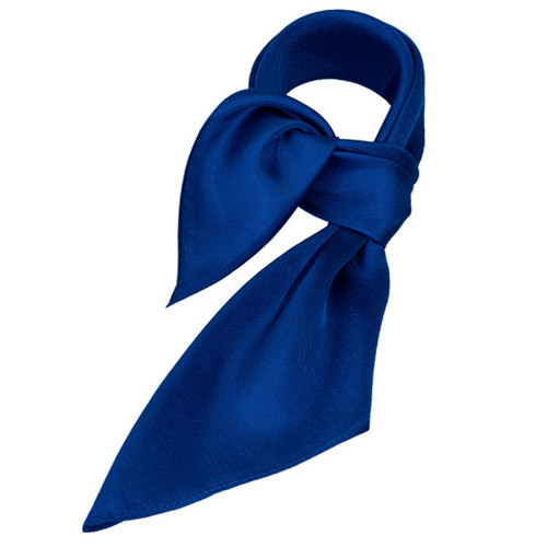 Foulard soie bleu roi - carré (1)