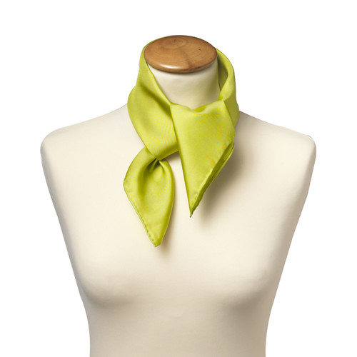 Foulard soie lime - carré (2)