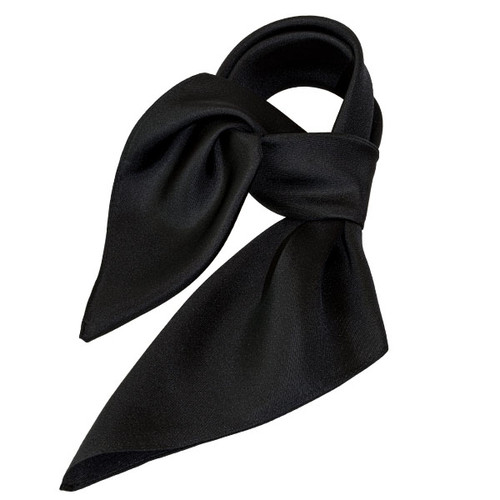 Foulard carré soie uni noir (1)