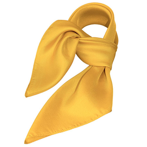 Foulard carré soie uni jaune (1)