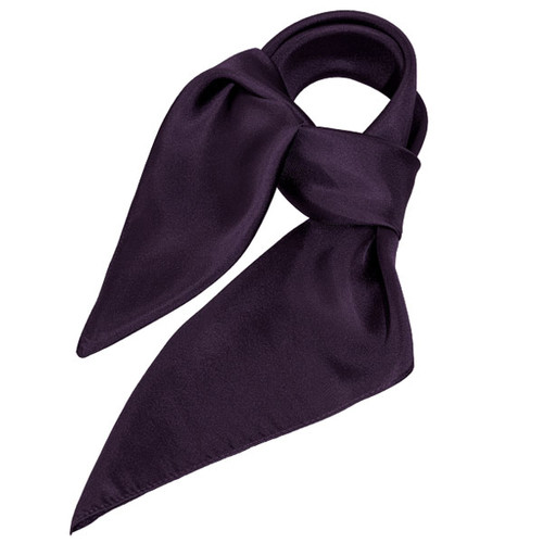 Foulard carré soie uni violet foncé (1)