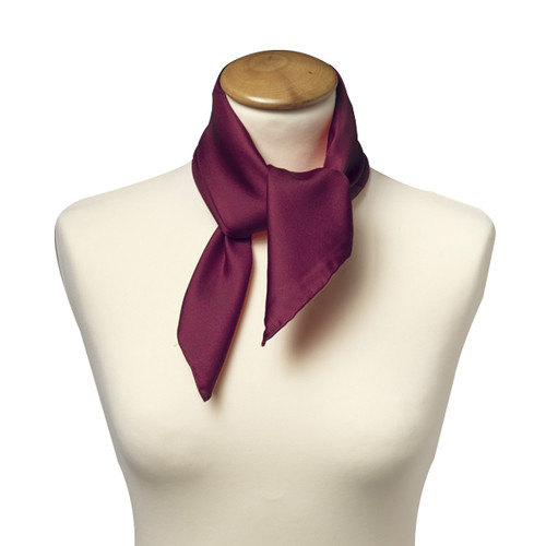 Foulard soie aubergine - carré (2)