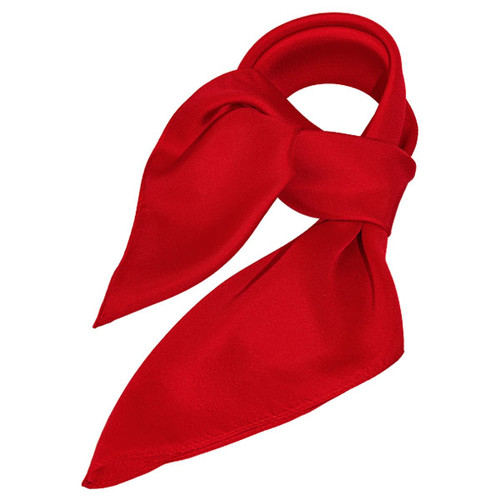 Foulard carré soie uni rouge (1)