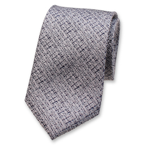Cravate bouclée Bleu Gris (1)