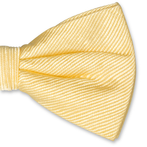 Nœud papillon homme jaune pastel (2)