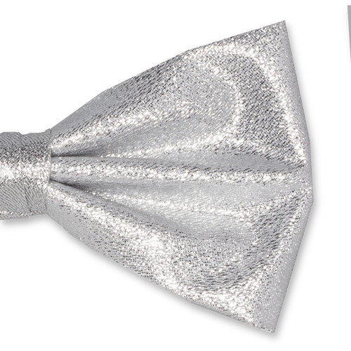 Nœud papillon argent brillant (2)
