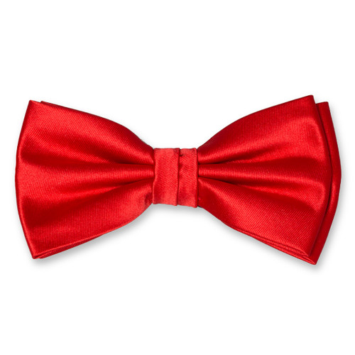 Nœud papillon en polyester rouge tomate (1)