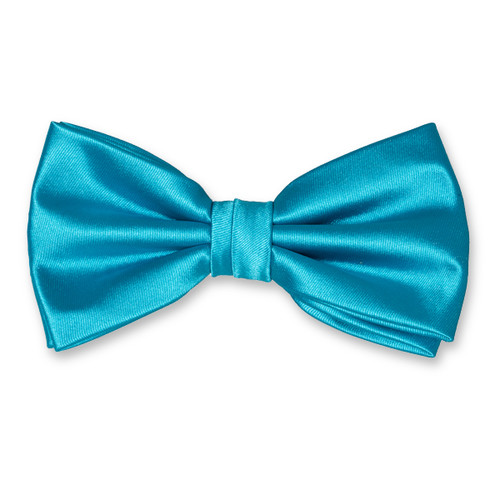 Nœud papillon en polyester aqua  (1)