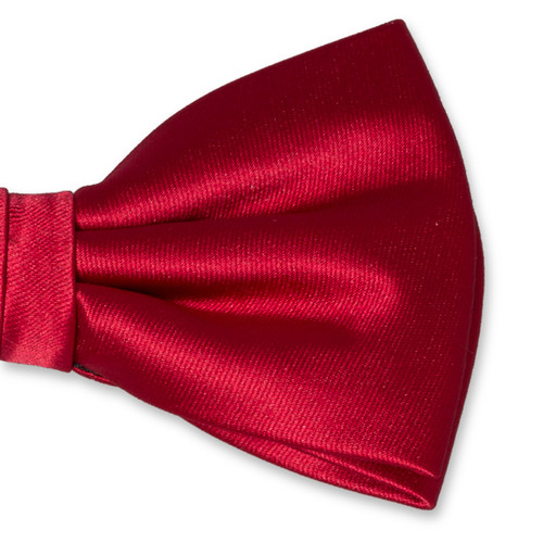 Nœud papillon en polyester rouge foncé  (2)