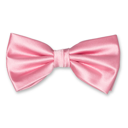 Nœud papillon en polyester rose clair (1)