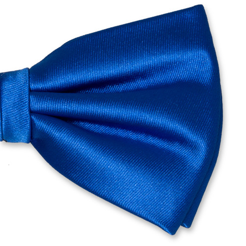 Nœud papillon en polyester bleu roi  (2)