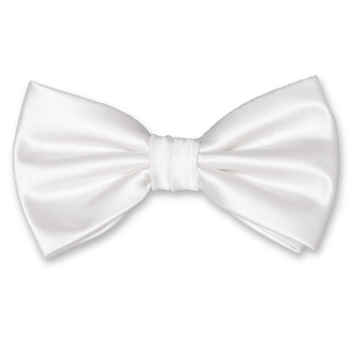 Nœud papillon en polyester blanc (1)