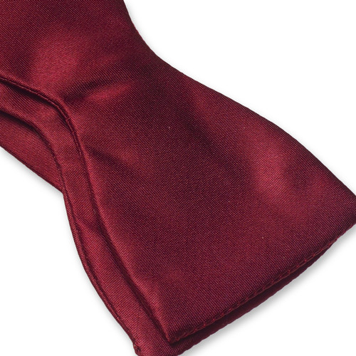 Nœud papillon rouge foncé à nouer (2)