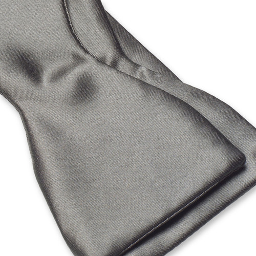 Nœud papillon gris à nouer (2)