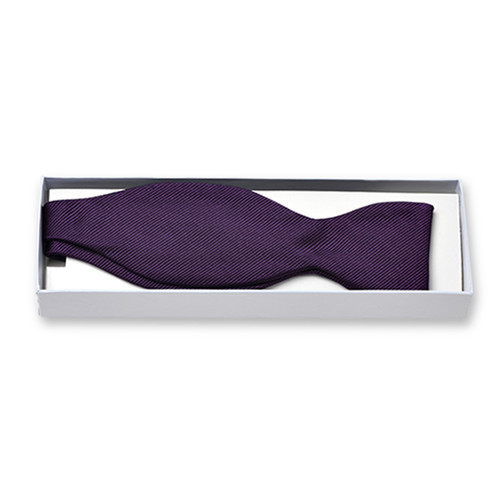 Nœud papillon violet foncé à nouer  (2)