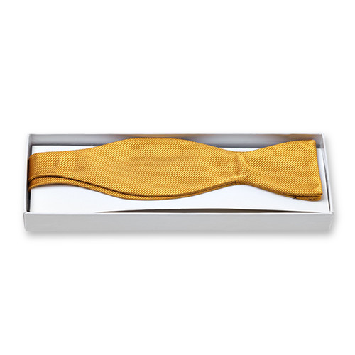 Nœud papillon jaune ocre à nouer (2)