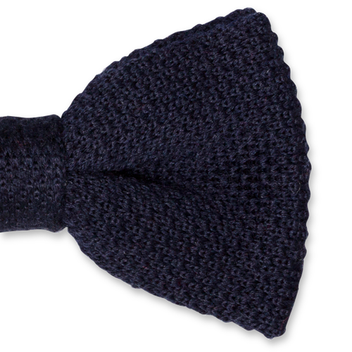 Nœud papillon tricoté marine (2)