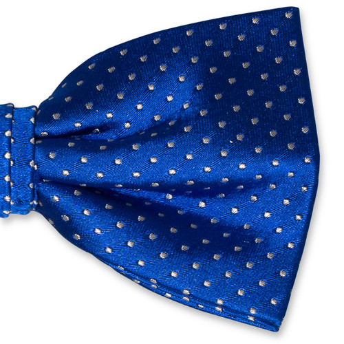 Nœud papillon à pois - bleu (2)
