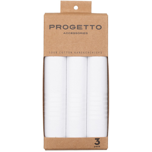 Mouchoirs homme - Blanc - Pack de 3 (1)