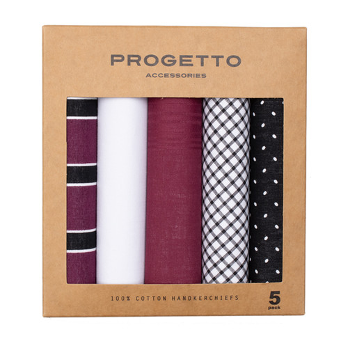 Mouchoirs homme - Rouge - Noir (1)