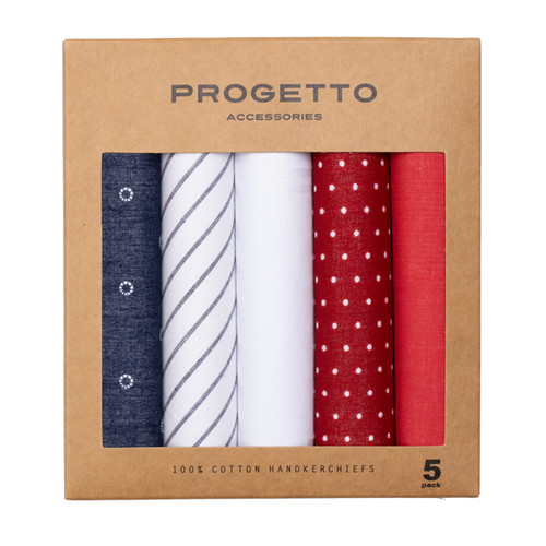 Mouchoirs homme - Bleu foncé Blanc (1)