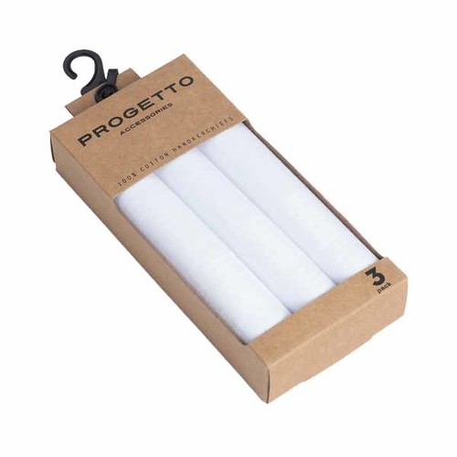 Mouchoirs homme - Blanc - Pack de 3 (1)