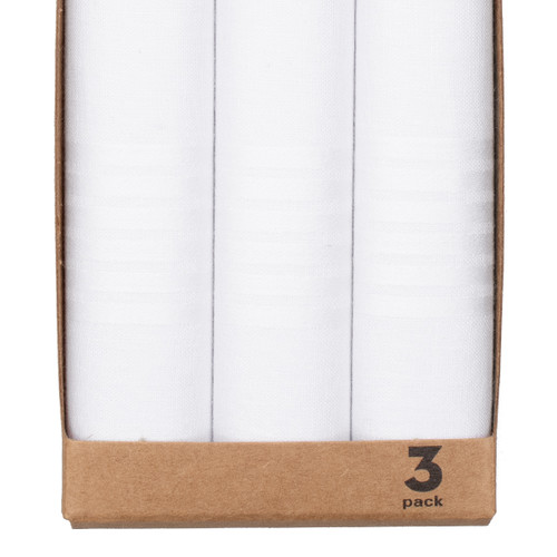 Mouchoirs homme - Blanc - Pack de 3 (2)