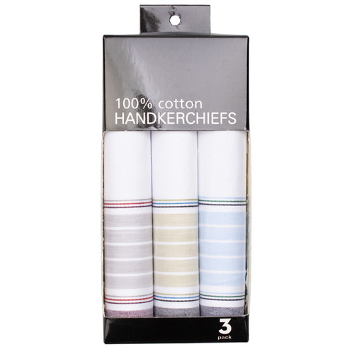 Mouchoirs homme - Rayures blanc (1)