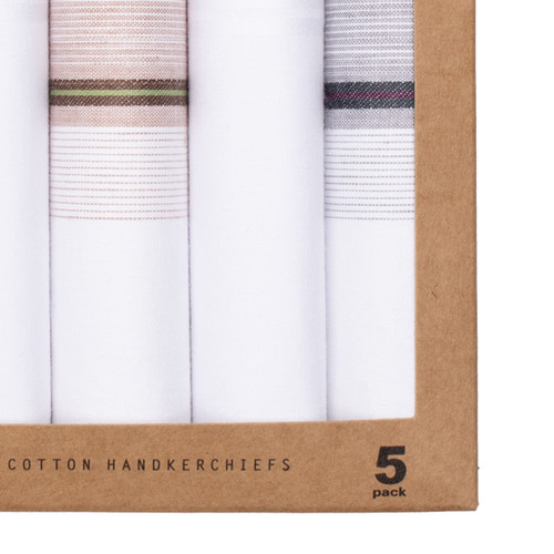 Mouchoirs homme - Variation Blanc (2)