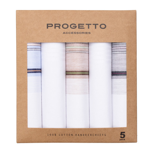 Mouchoirs homme - Variation Blanc (1)