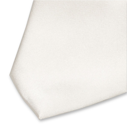 Satin cravate slim blanche (2)