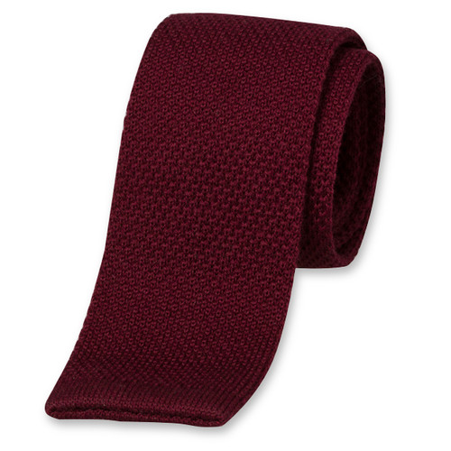 Cravate tricot bordeaux (1)