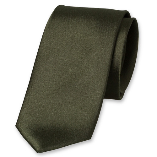 Cravate femme vert foncé - Satin de soie (1)