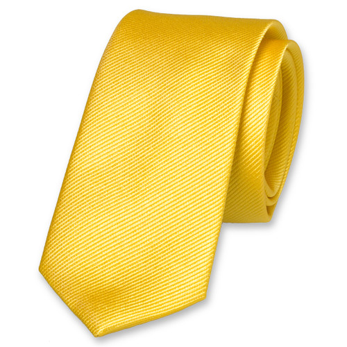 Cravate slim jaune canari (1)