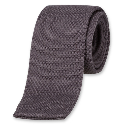 Cravate tricot anthracite (1)