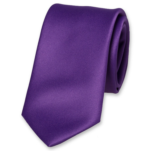 Cravate violette en satin polyester (1)