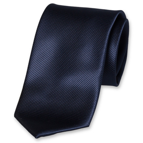 Cravate en polyester bleu foncé (1)