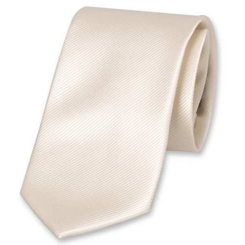 Cravate en polyester crème (1)