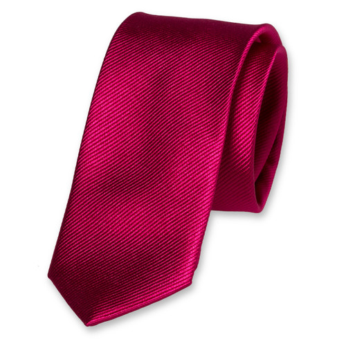 Cravate slim fuchsia (1)