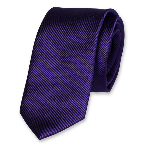 Cravate slim violet foncé (1)