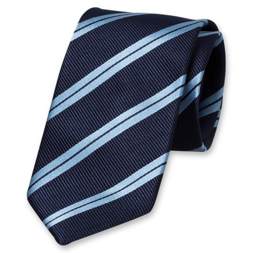 Cravate XL bleu foncé/ bleu rayé (1)