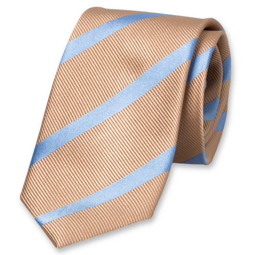 Cravate beige / bleu clair (1)
